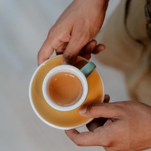 Tasse et dessous de verre